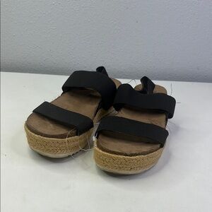 Madden girl Black Espadrille cybell Sandals size 9